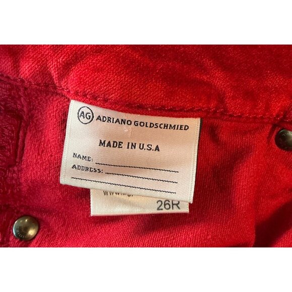 Adriano Goldschmied Red Velvet The Legging Super Skinny Jeans Size 26 Made In US - Picture 12 of 16